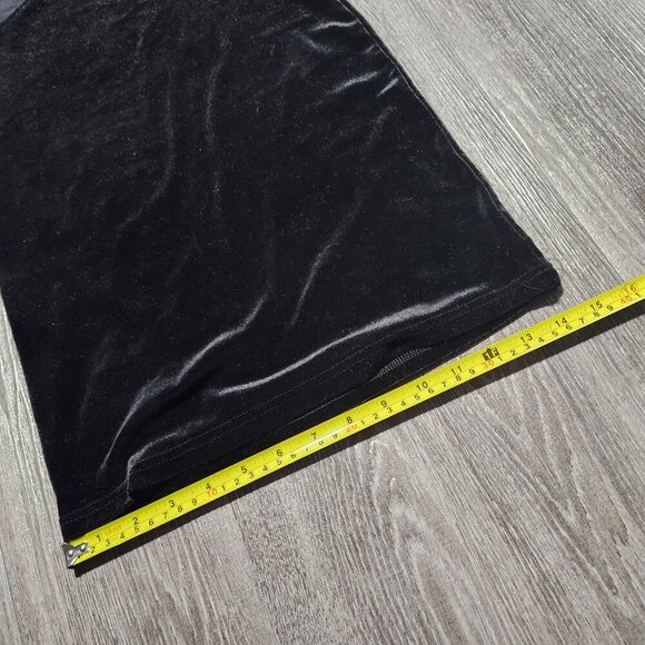 Black velvet and mesh cutout bodycon long-sleeved mini dress from Noisy May - Picture 14 of 16